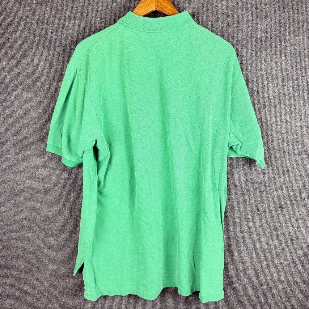 Ralph Lauren Polo Shirt Mens XL Kelly Green Short Sleeve Pique Cotton Ivy Prep